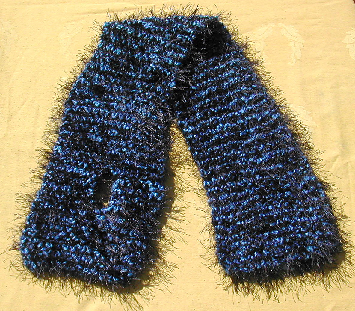 Black with Blue Scarf